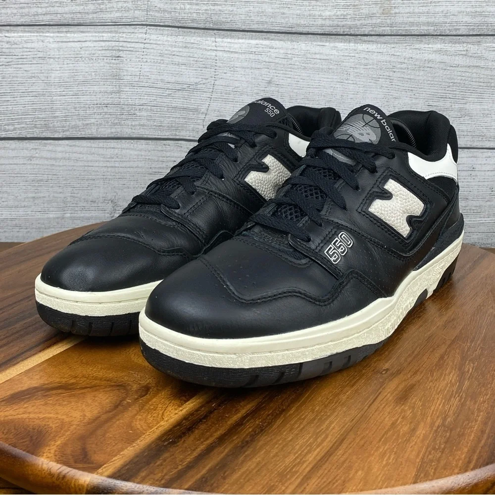 New Balance 550 Panda Black Sea Salt Sneaker BB550LBW Men’s Shoe Size 10.5